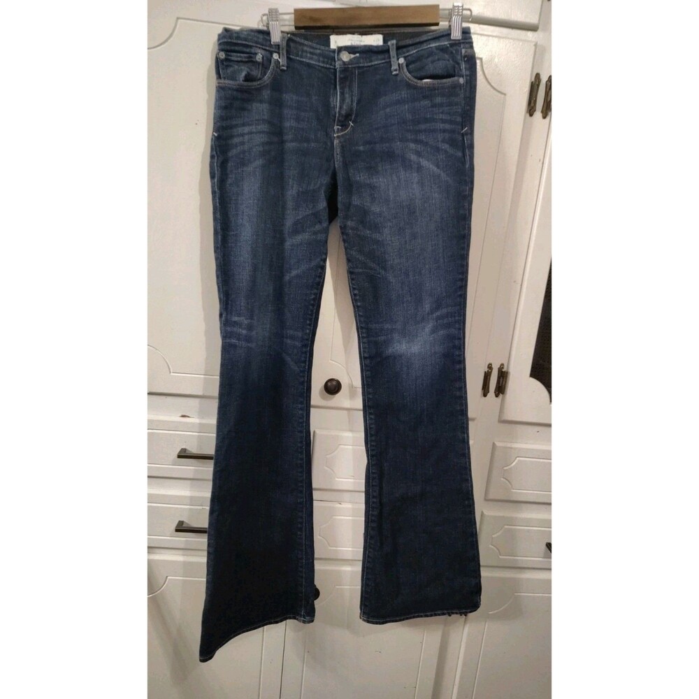 Abercrombie Fitch Women's Blue Denim Bootcut Stretch Jeans Size 8L 29x35